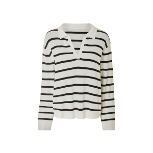 esmara Gebreide dames trui (Wit/zwart, XS (32/34))
