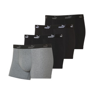 Puma 4 heren boxers (Zwart/grijs, XL)