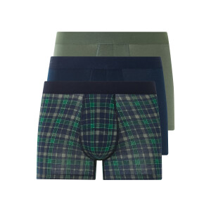 LIVERGY 3 heren boxers (Marine/geruit/grijs, M)