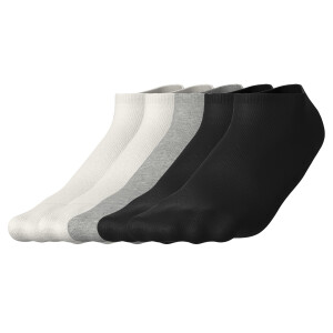 esmara 5 Paar dames thermo sneakersokken (Wit/grijs/zwart, 39-42)