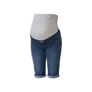esmara Dames zwangerschaps jeansshorts (46, Donkerblauw)