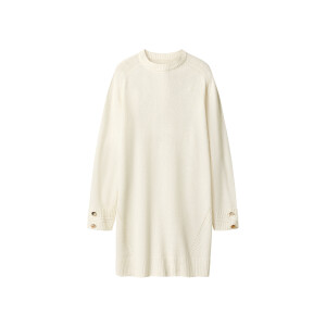 esmara Gebreide dames jurk (Wit, M (40/42))