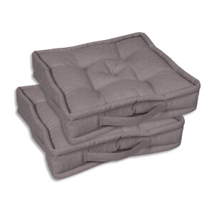 GO-DE Textil Tuinkussen (Set van 2 bokskussens, Taupe)