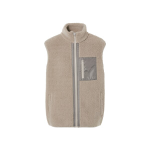 LIVERGY Heren teddy bodywarmer (Beige, XL)