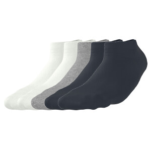 esmara Men 5 Paar heren thermo sneakersokken (Wit/grijs/donkerblauw, 43-46)