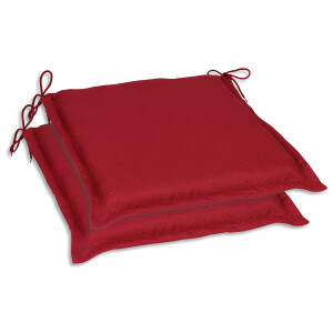 GO-DE Textil Tuinkussen (Set van 2 kussens, Kersenrood)