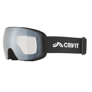 CRIVIT Kinder skibril, frameloos (Voor alle weersomstandigheden/rond, Zwart)