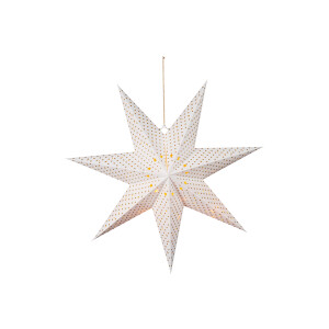 LIVARNO home LED-kerstster (Stippen/crèmewit/goud)
