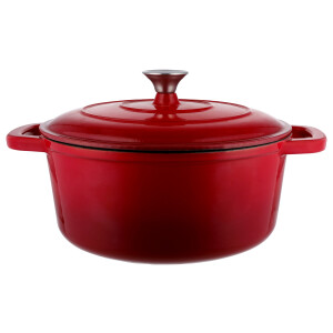 SILVERCREST Gietijzeren pan 28 cm 5,6 L (Rood)