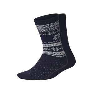 esmara 2 Paar thermosokken (Marineblauw, 43-46)