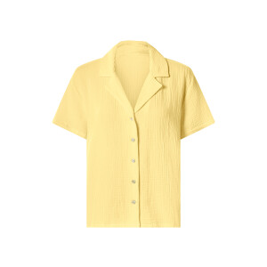 esmara Mousseline dames blouse - korte mouwen (Geel, L (44/46))
