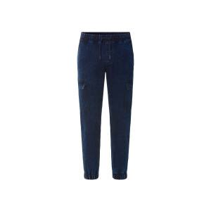 LIVERGY Heren denim joggers (Blauw, M)
