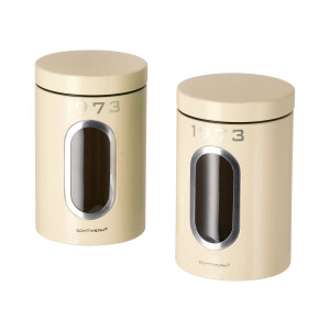 SILVERCREST Set van 2 voorraadpotten (Crème)