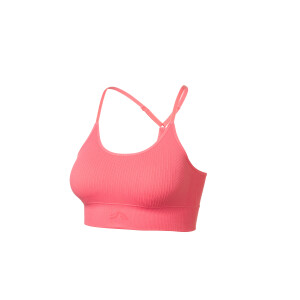 CRIVIT Geribde dames sport-bh - light level (Koraal, L (44/46))