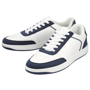 esmara Men Heren sneakers (Wit/donkerblauw, 45)
