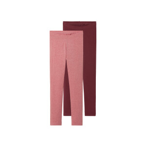 pepperts! 2 kinderleggings (158/164, Roze/bordeaux)