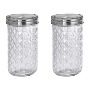 SILVERCREST Glazen voorraadpotten (Set van 2 350 ml)