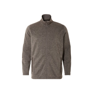 LIVERGY Heren fleecevest - Plus size (Bruin, XXXL (64/66))