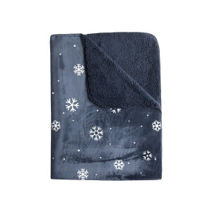 LIVARNO home Fleece plaid 140 x 180 cm (Blauw)