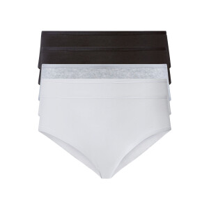 esmara 5 dames hipsters (Zwart/grijs/wit, 3XL (56/58))