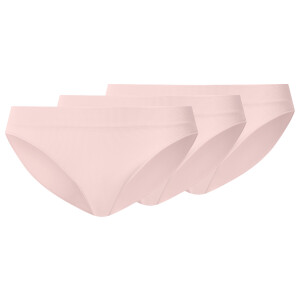 esmara Dames Geribbelde Slips, 3 stuks (Lichtroze, S (36/38))