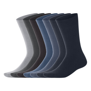 esmara Men 7 Paar heren sokken (grijs/donkergrijs/blauw/marineblauw, 43-46)