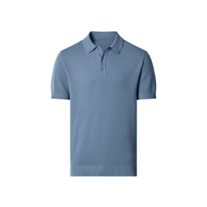 ESMARA MEN Gebreide heren polo (Blauw, XL)