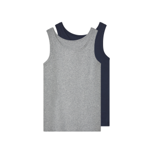esmara 2 Kinder hemden (Grijs/donkerblauw, 134/140)