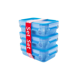 TEFAL Clip & Close vershoudbakjes (Doos van 3, rechthoekig)