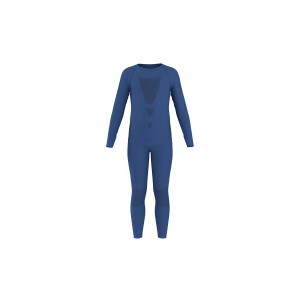 CRIVIT Kinder ski-ondergoed, seamless, 2-delig (Blauw, 134/140)