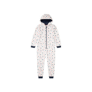 pepperts! Fleece meisjes onesie (134/140, Wit)