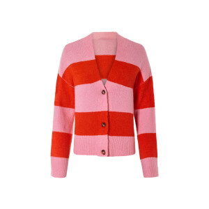 esmara Gebreid dames vest (Strepen/rood/roze, L (44/46))