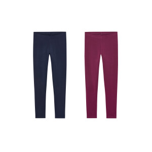 pepperts! 2 kinder leggings (158/164, Donkerblauw/rood)