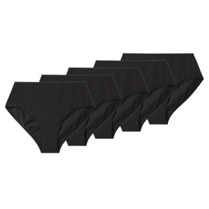 esmara Set van 5 dames onderbroeken (Zwart, M (40/42))
