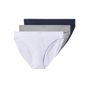 esmara Set van 3 dames onderbroeken (Donkerblauw/grijs/wit, M (40/42))