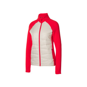 CRIVIT Gewatteerde dames jas Premium (Rood/beige, M (40/42))