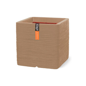 CAPI EUROPE Bloempot vierkant (30 x 30 x 30 cm, Beige)