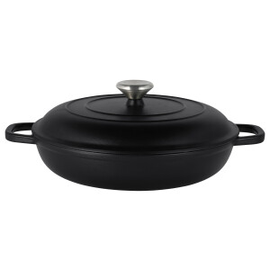 SILVERCREST Gietijzeren hapjespan, Ø30 cm (zwart)