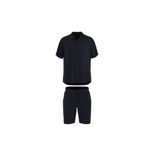 ESMARA MEN Mousseline heren shortama (Marineblauw, XXL)
