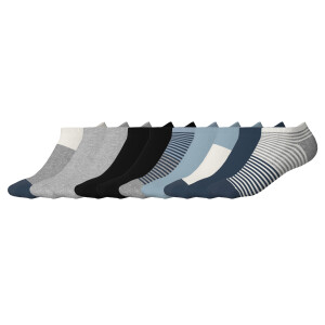 Esmara Kids 10 Paar kinder enkelsokken (Blauw/Grijs/Zwart, 31-34)
