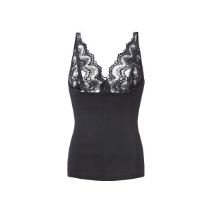 esmara Corrigerend dames hemd (S (36-38), Zwart/smalle schouderbandjes)