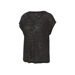 CRIVIT Dames sportshirt (Zwart met print, XS (32/34))