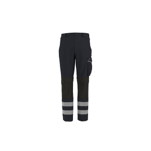 PARKSIDE PERFORMANCE Heren softshell werkbroek, reflecterend (Zwart, 58)