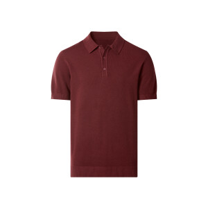 ESMARA MEN Gebreide heren polo (Rood, XXL)