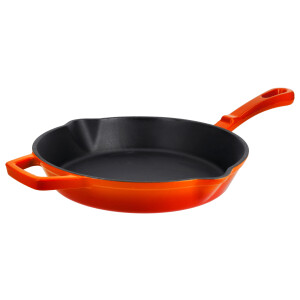 SILVERCREST Gietijzeren grillpan of koekenpan (Rond, Oranje)