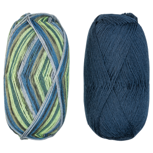 CRELANDO Sokkenwol of -garen (Anika/groen/blauw)