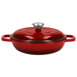 SILVERCREST Gietijzeren hapjespan, Ø25 cm (Rood)
