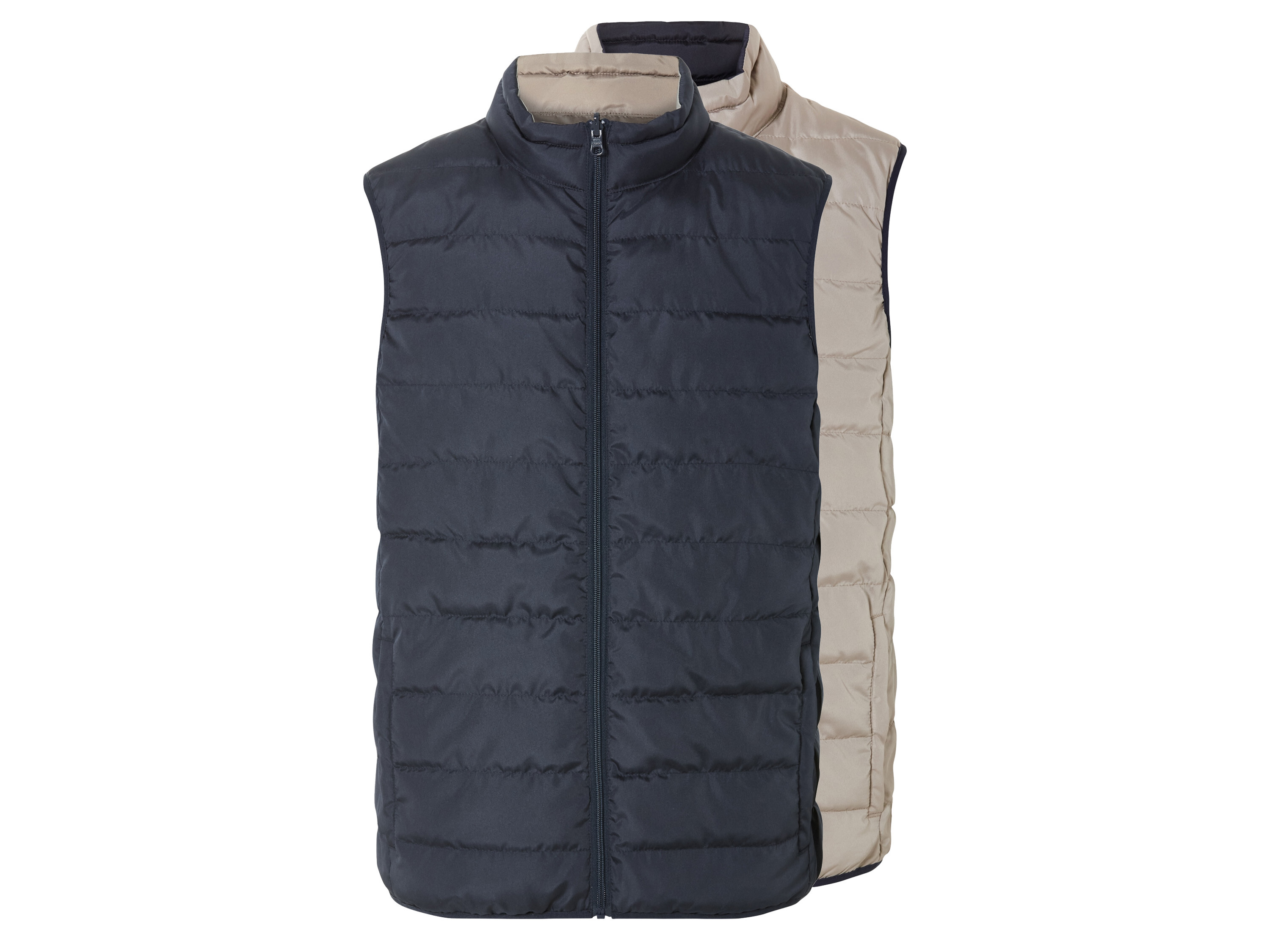 LIVERGY Heren bodywarmer (S (44-46), donkerblauw/beige)