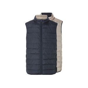 LIVERGY Heren bodywarmer (M, donkerblauw/beige)