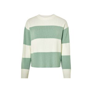 esmara Gebreide dames trui (Groen gestreept, XS (32/34))